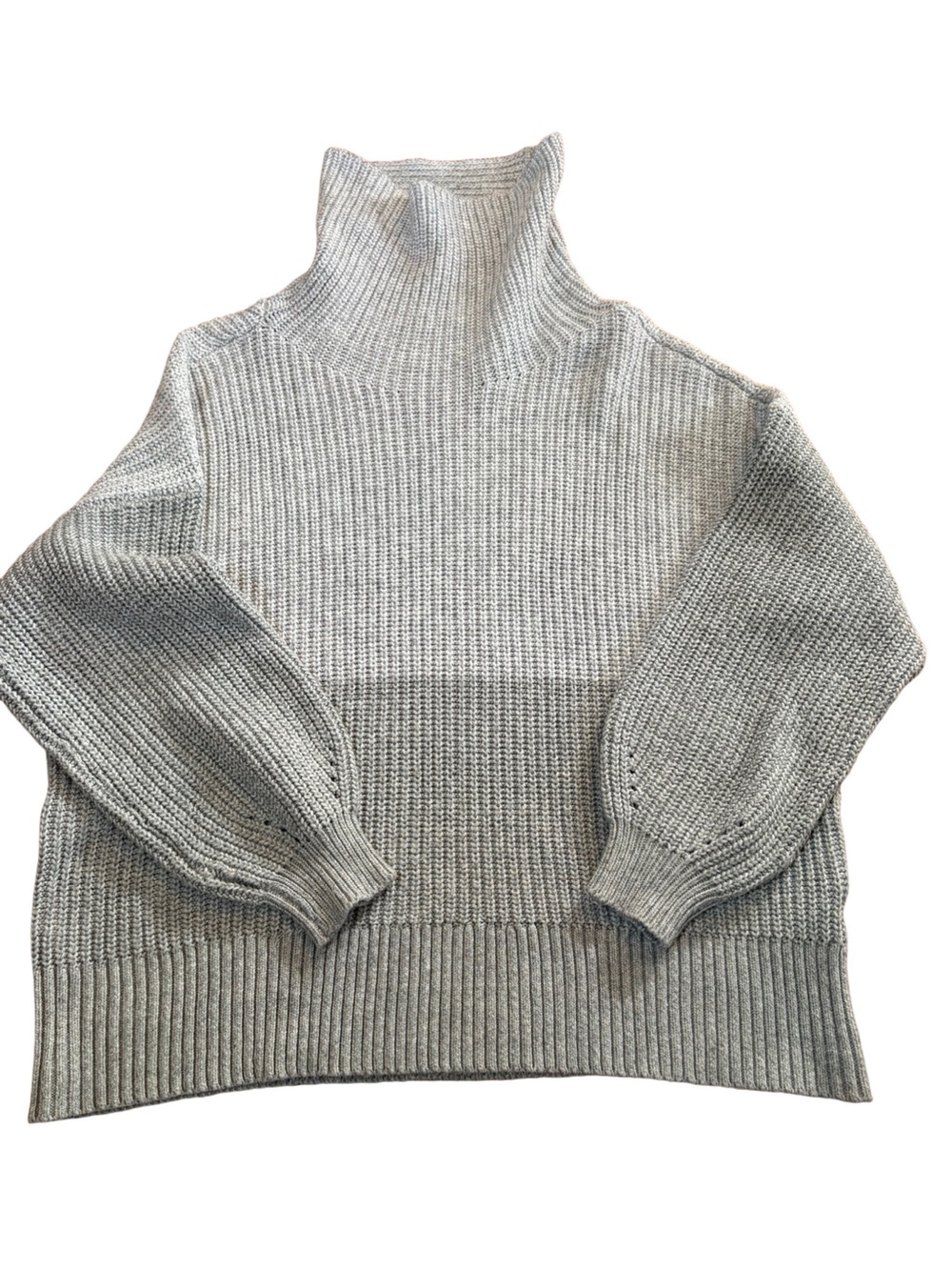 American Eagle Soft Ribbed Turtleneck Sweater Grey Small NWOT